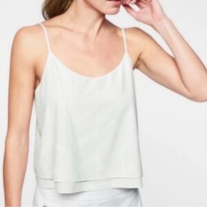 NWT- Athleta Perforated Cami- laser cut- XL - Sea Salt